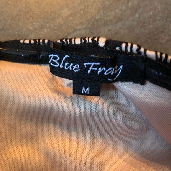 Blue Fray strapless mini skater dress - Picture 2 of 2